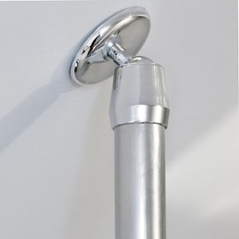 Inclined Wall Mount Ø27mm Shower Curtain Rod Adapter For Universal Shower Rods [Chrome]