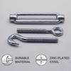 (Pack of 4) Turnbuckle Wire Tensioner M8 Adjustable Turnbuckles Hook