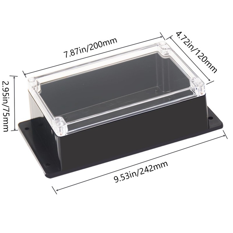 Raculety Junction Box IP65 Waterproof ABS Plastic Electrical Project Case