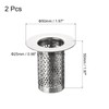 uxcell 2Pcs Bathroom Sink Strainer, Fit for Diameter 0.98"-1.8" Drain