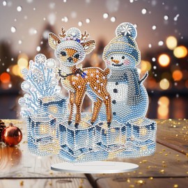 DIY Diamond Painting Christmas Table Decoration, Diamond Painting Adults, 5D Diamond Painting Christmas Gifts, Advent Calendar Diamond Painting Winter Decor (B)