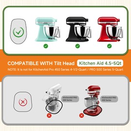 Mixer Slider Mat for Kitchen Aid 4.5-5 Qt Tilt Head Stand Mixer, Wood Sliding Tray Mixer Sliders for Kitchen Aid Artisan Mixer Accessories and Attachments, Countertop Storage, Brown