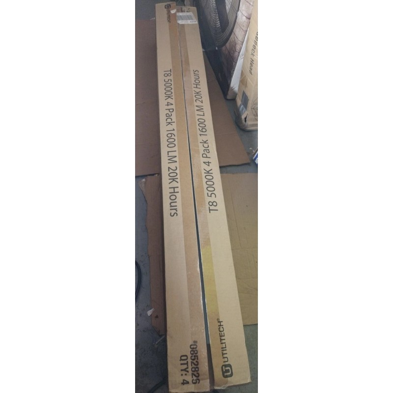 Utilitech 4-Pack 32W 4000K Bright White 48" T8 LED Tube