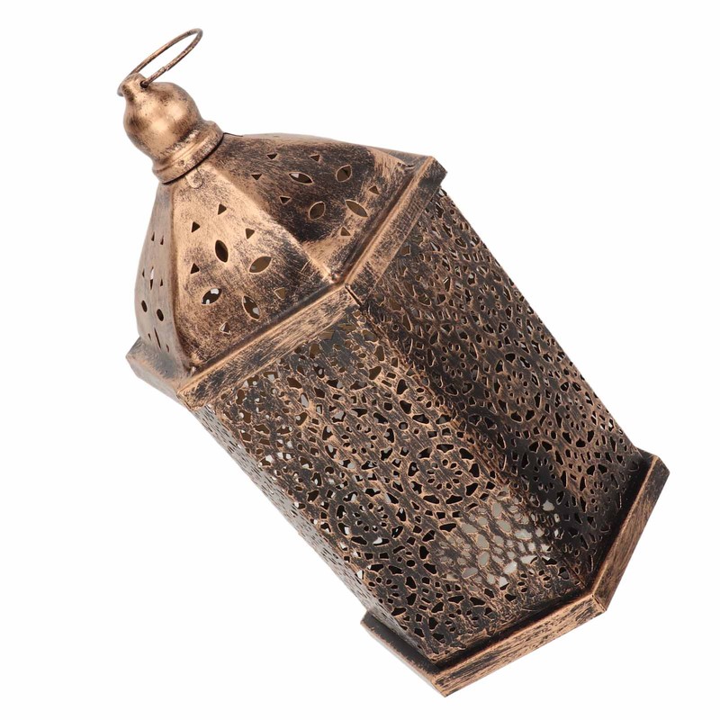 Hanging Lantern Outdoor Lamp Iron Retro Style Home Decoration Ornament