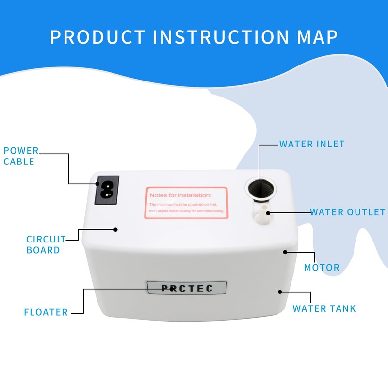 Mini Condensate Pump,110V/220V,24L/H Flow,White Split Condensate Pump,For Indoor Air Conditioning,