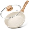 MICHELANGELO Small Frying Pan with Lid, 8 Inch Frying Pan