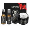 LEPONIX Men’s Shaving Kit – Sandalwood Cream, Pre-Shave Oil &
