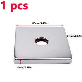 Antrader Square Shower Flange Cover,3.5 Inch Large Shower Arm Flange Modern Shower Arm Flange Oversized Replacement Escutcheon Cover Plate for Shower Head Arms (Chrome)