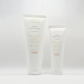(Large Capacity) S-Nature Aqua Rice Mildly Acidic Cleansing Foam 160ml (SH) / (대용량) 에스네이처 아쿠아 라이스 약산성 클렌징폼 160ml(SH)