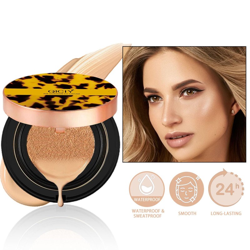 Air Cushion CC Cream, Face Makeup Foundation, Moisturizing Concealer, Long-Lasting