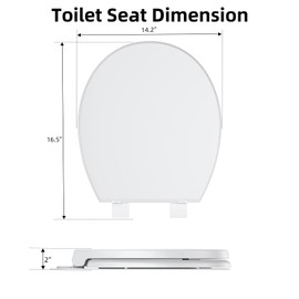 Toilet Seat Cover, Round Toilet Seat with Quick-Release Design, Easy to Remove and Clean, Smooth PP Material, Ideal for Daily Bathroom Needs,White