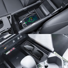 EDBETOS 2pcs/Set Center Console Organizer for 2025 2026 Toyota Camry (XSE/XLE/SE/LE) Armrest Storage Box Console Tray & Gear Shifter Right Side Front Pocket Organizer for 9th Gen Camry Accessories