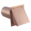 Hooded Wall Vent with Screen and Damper - Copper 4