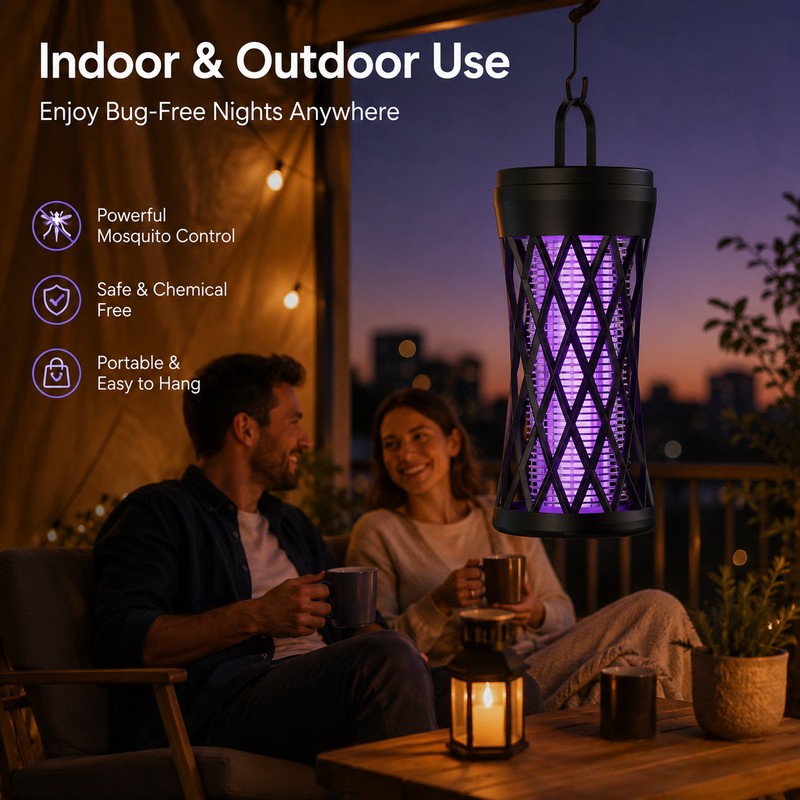 Electric Mosquito Zapper Lamp for Indoor & Outdoor Use –