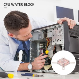 KOMBIUDA Appearance Water-Cooled CPU Water Block Laptop Cooling CPU Cooler White for 775/1150/1155/1156/1366/2011