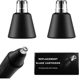 2 Pack Replacement Blade for Manscaped The Weed Whacker Nose Hair Trimmer Blades, Hygienic Twist-On Replacement Blades Compatible with Manscaped The Weed Whacker 2.0 & 1.0 Replaceable Blade, Black