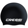Cressi Eddie Swim Cap - Unisex Swimming Cap, Black/White, One