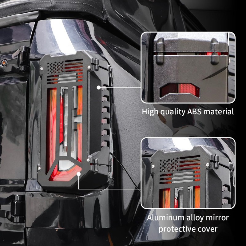 Taillight Covers Compatible with Ford Bronco Tail Light Protector Guard