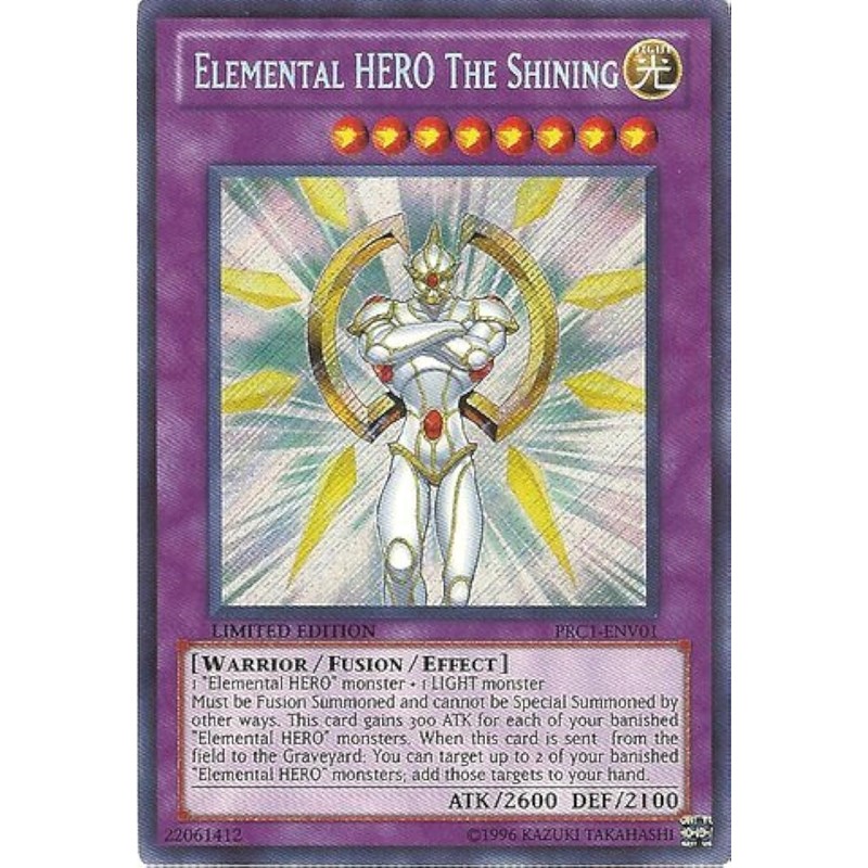 Yugioh - PRC1-ENV01 Elemental Hero the Shining Secret Rare 2012