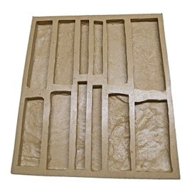 Veneer Stone Rubber Mold for Concrete or Plaster, EZ Stack Flats, 22.75x20.5, Version 3, Recycled Material