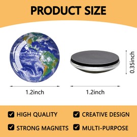 Glass Fridge Magnets, 12Pcs Cute Magnets Refrigerator Glass Locker Magnets for Kitchen Office Whiteboards Cabinets Photos Party Creative Strong Decorative for Gift