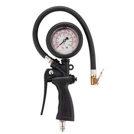 ORAZIO Tyre Inflator Pressure Gauge with Liquid Filled 230 PSI Tire Inflator Pump Gun Air Chuck Compressor Cars Van RV Bikes Tire Tool 230800