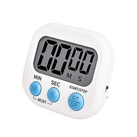 Mitlker Timer for Kids,KitchenTimer Digital,Magnetic Back,Loud Ring,Stand for Cooking,Classroom,Bathroom,Teachers,Kids(White), (JS-118)