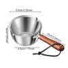 Butter Warmer Pot with Wooden Handle for Seafood, Mini Milk
