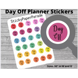 Homemade Day Off Planner Stickers #07(2) / Planner Stickers  / Journal Stickers /