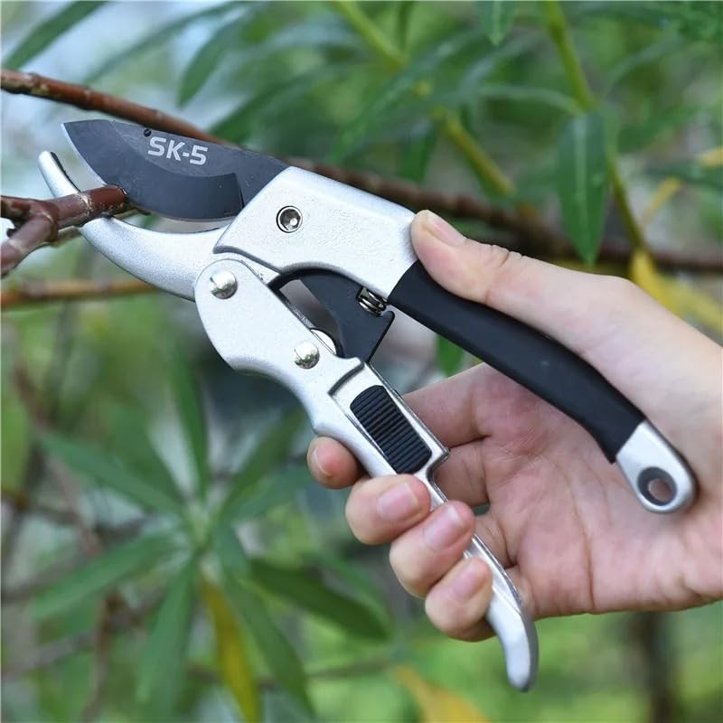 SK5 Ratchet Pruning Shears for Weak Hands Heavy Duty Garden