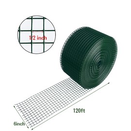 FUTRPOW Solar Panel Bird Guard,6inx120ft Critter Guard for Solar Panels with 100pcs Fastener Clips,PVC Coated Galvanized Pigeon Solar Panel Mesh,Critter Guard with Plier,Gloves for Bird Proofing