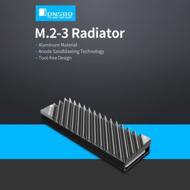 M.2-3 Radiator M.2 SSD Heat Sink Aluminum Heat Sink Tool-free Design Radiator with Thermal Pad for M.2 2280 SSD Grey