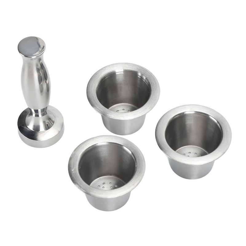 3pcs Refillable Coffee Capsule 304 Stainless Steel Coffee Pods with