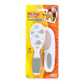 Nuby  Peine Y Cepillo Para Bebe Cerdas Suaves Nuby Varios Colores