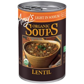 Amy's Soup, Vegan, Gluten Free, Organic Lentil, Light in Sodium, 14.5 Ounce