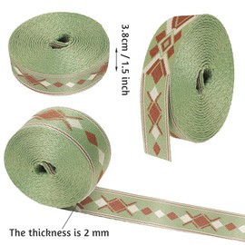 1.5 inch Patterned Nylon Webbing Belt Webbing Straps Purse Straps Backpack Straps Nylon Belt for Seatbelt, Bags, Backpacks, Luggage (RRR, 10 Yards)