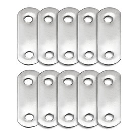 uxcell Repair Plate, 22mmx8mm, Flat Fixing Mending Corner Brace Bracket Connector, Pack of 10