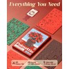 ROBOTIME 3D Puzzle Wooden Poinsettia, Artificial Flower Model Kit for