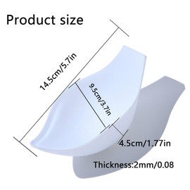 QIUMING Swimwear Enlarge Pouch Pad Swimwear Panties Pad Men 3D Swimming Trunk Improvement Pads, White, with holes, L