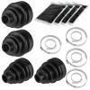 Caltric New 2 Rear Axle Inner Outer CV Boot Kit