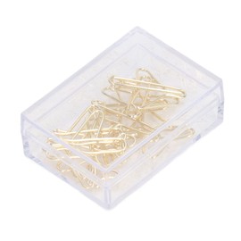 Airplane Shaped Paper Clips, 100 Pcs Metal Paperclips Rust Proof Gold Paper Clamps with Box for Files Classification or Bookmarks in Office School