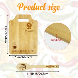 YEXEXINM YEXEXINM 3 Sets Chili Cook Off Trophies with Cutting Board, Spoon, 1st to 3rd Place Chili Competition Gift & Decoration