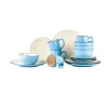 September Promotion Stoneware Embossed 16pc Dinner Set Hot Selling Kitchen