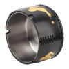 Cigar Ashtray Tabletop Round Stainless Steel Ash Tray PU Leather