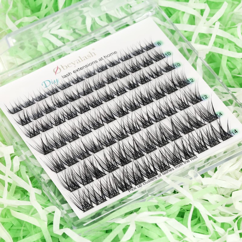 Obeyalash (Canna-WL016) Individual Eyelashes, 84 Pieces, Cluster Lashes, C Curl,