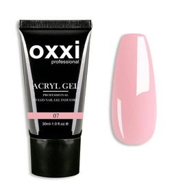 Oxxi Professional 30 ml Acrylic Gel Poligel for Building Artificial Acrylic Nails with Press-on System (Pink 07)