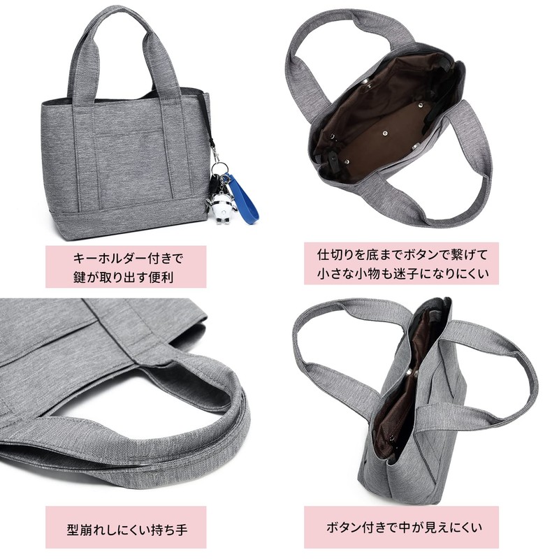 [ENLAN] Tote Bag, Mini Tote, Lightweight, Small, Lunch Bag, Stylish,
