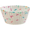 Trudeau Structure White Confetti Silicone Standard Muffin Baking Cup -