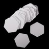 100 Pieces White Hexagon Piecing Paper - Sewing Easy Mini