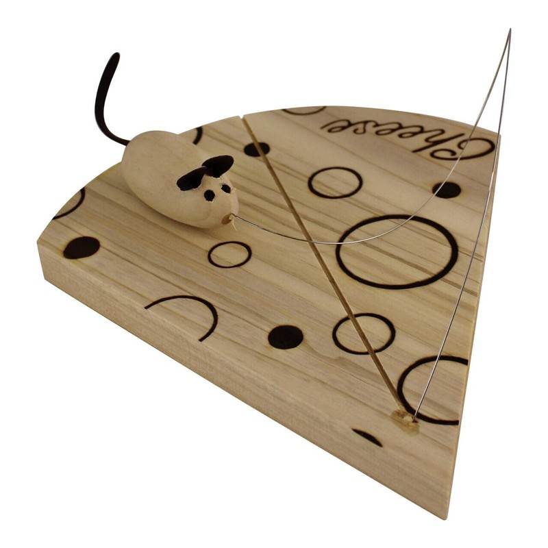 Wooden Cheese Board with Mouse